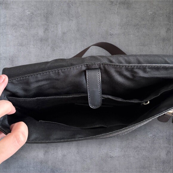 BLACK LEATHER COACH OF NEW YORK SHOULDER BAG (UNISEX) NWOT - Picture 5 of 9